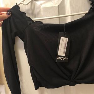 Off the shoulder crop top